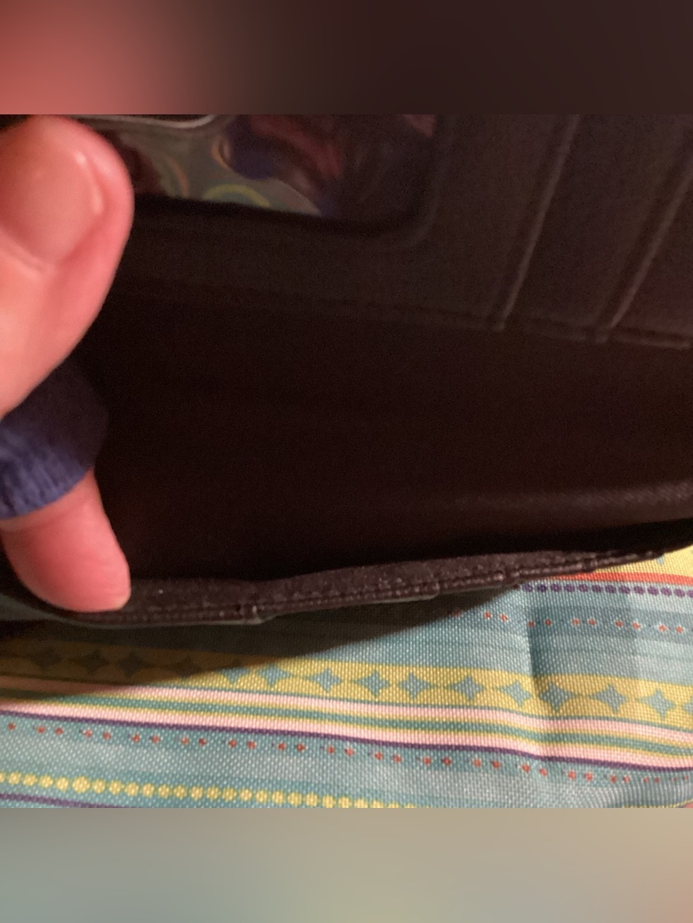 Thirty-one Slim Wallet in Black Pebble Vegan Leather - Picture 7 of 8
